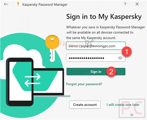 kaspersky password sign in.